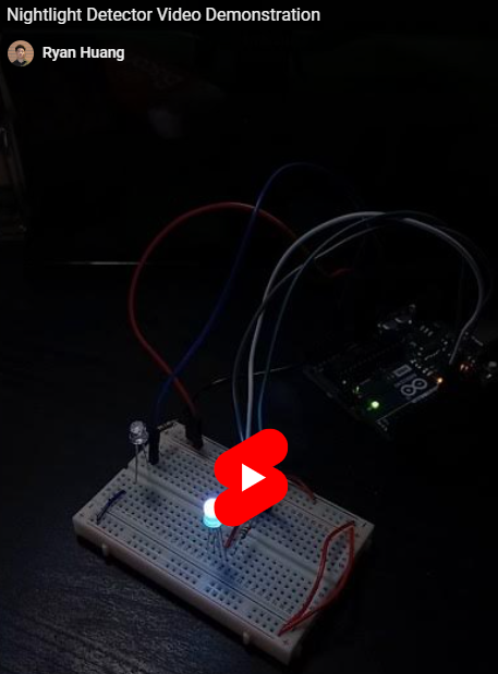 Nightlight Detector Video Demo