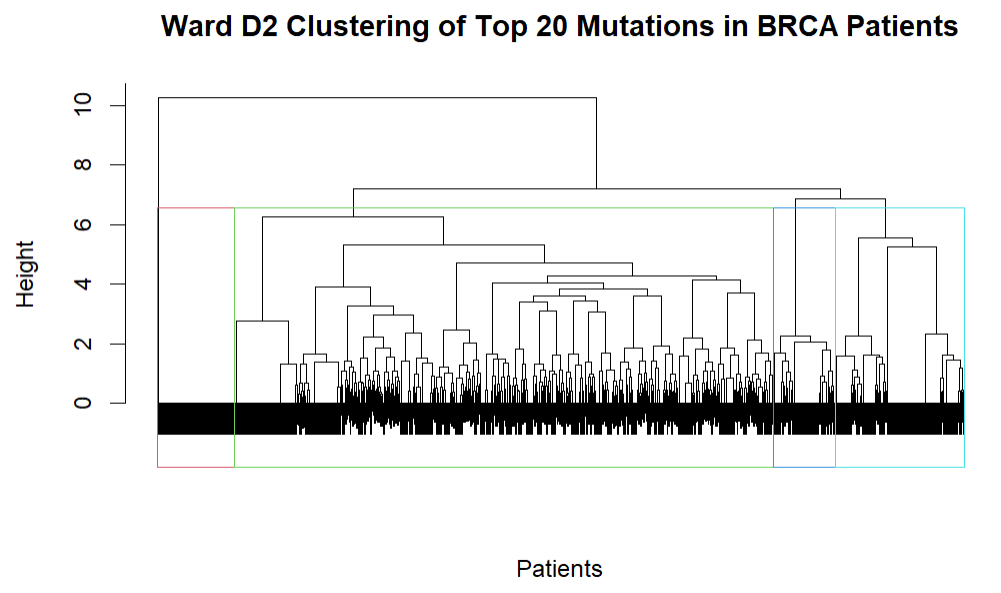 Hierarchical Clustering of Mutated Genes