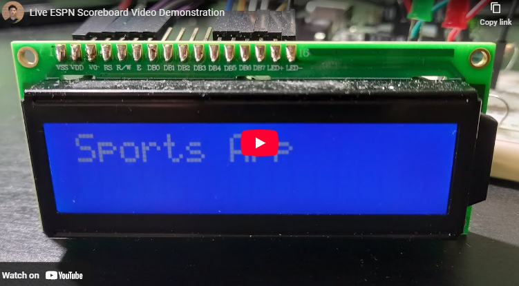 ESPN Scoreboard Video Demo