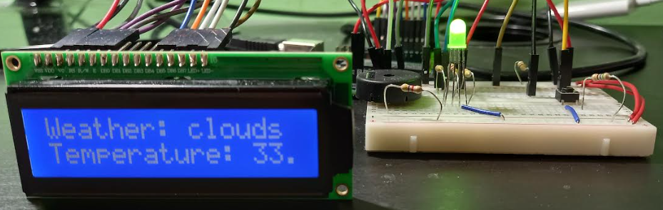Monitor Display with LED Weather Indicator